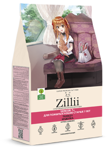Корм ZILLII SENIOR 7+ ДЛЯ ПОЖИЛЫХ КОШЕК — ОСОБАЯ ЗАБОТА И ПОЛНОЦЕННОЕ ПИТАНИЕ ДЛЯ КАЖДОГО ДНЯ!