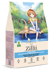 Корм ZILLII Для взрослых кошек, страдающих лишним весом и стерилизованных