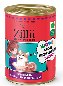 Корм ZILLII для Взрослых Собак с Говядиной, Сердцем и Печенью — Глава о Силе и Выносливости!