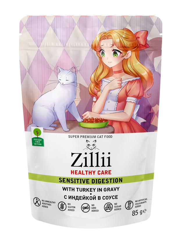 Для взрослых кошек с чувствительным пищеварением